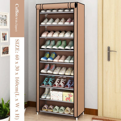 Multi-layer Shoe Cabinet DIY Assembled Dustproof Shelf Hallway Space Saving Storage Organizer Holder Home Furniture Shoe Rack - StorageandmoreStorage