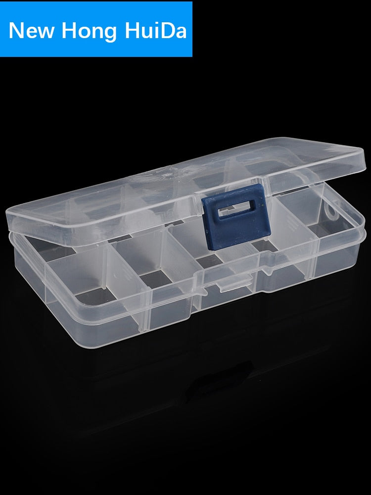 Container Plastic Box Practical Adjustable Compartment Jewelry Earring Bead Screw Holder Case Display case strage box - StorageandmoreStorage