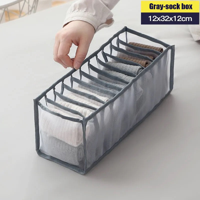 modern Underwear Storage Organizer  Clothe Separated Socks Shorts Bra Storage Boxs Dormitory Closet Organizer Drawer Washable - StorageandmoreStorage