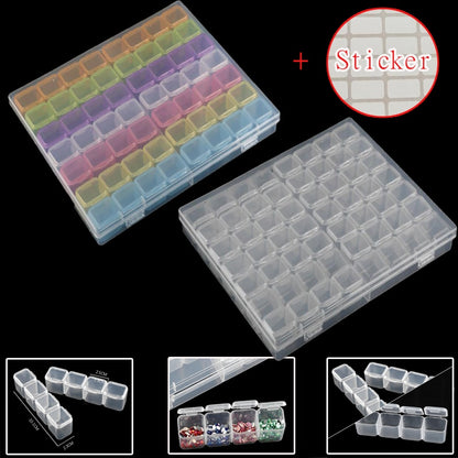 56/28 Grids 5D DIY Diamond Painting Drill Box Jewelry Box Rhinestone Embroidery Crystal Bead Organizer Storage Case Container - StorageandmoreStorage