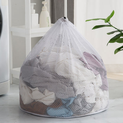 Nylon Mesh Washing Bags Underwear Bra Laundry Bag Basket Household Clean Organizer Drawstring Beam Port Household Cleaning - StorageandmoreStorage