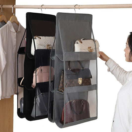 Foldable Hanging Storage for Handbag Organizer for things Wardrobe  Transparent Clothes Storage Bag Sundry storage organizer - StorageandmoreStorage