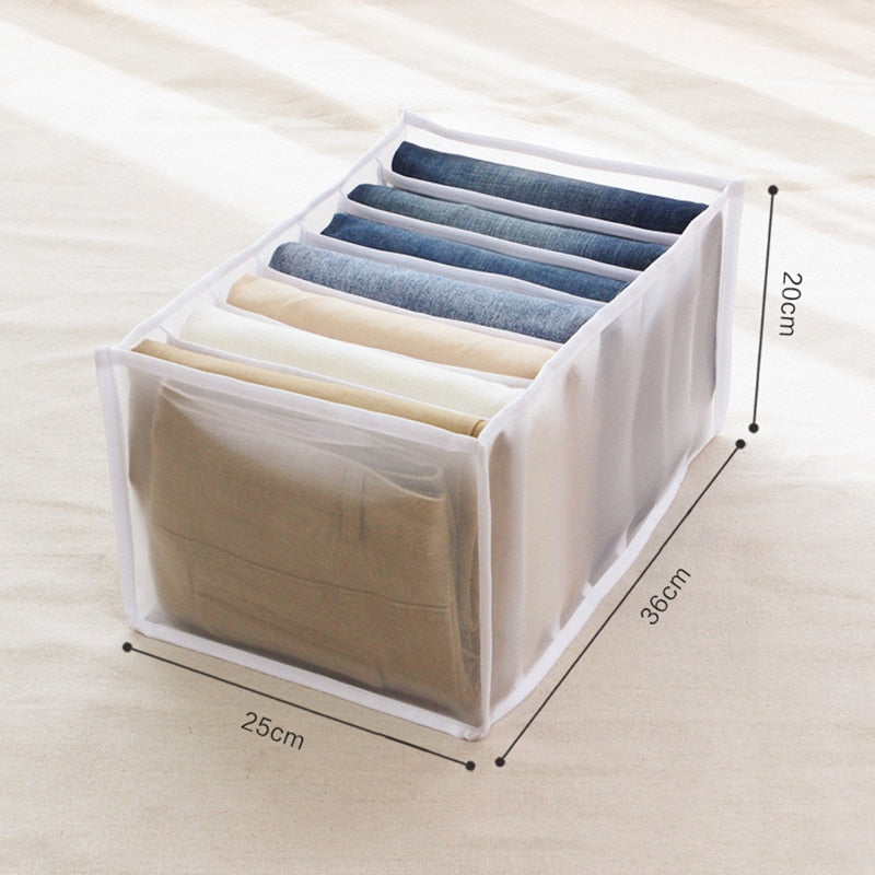 Closet Storage Organizers For Clothes Jeans Compartment Storage Items Bags Boxes Case Wardrobe Organizer Pants Drawer Divider - StorageandmoreStorage