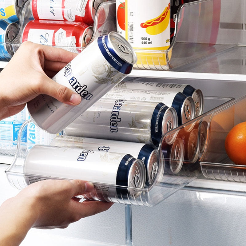 Kitchen Beer Storage Box Beverage Bottle Transparent Finishing Box Kitchen Drawer Refrigerator Storage Box Organization - StorageandmoreStorage