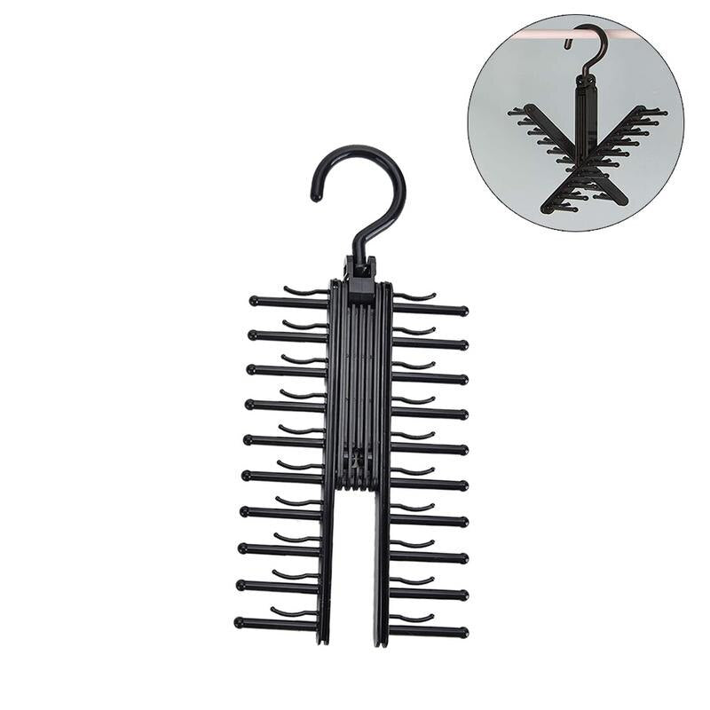 Creative Adjustable 360 Degree Rotating Tie Rack Belt Scarf Neckties Hanger Holder Closet Storage Organizer - StorageandmoreStorage