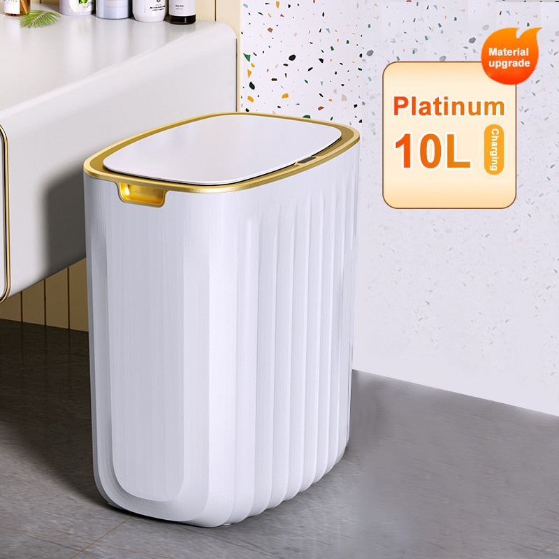 Smart Sensor Garbage Bin Kitchen Bathroom Toilet Trash Can Best Automatic Induction Waterproof Bin with Lid 10/15L - StorageandmoreStorage