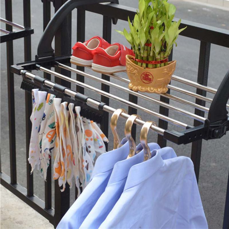 Folding Shoes Towel Radiator Towel Clothes Folding Pole Airer Dryer Drying Rack 5 Rail Bar Holder Home Decoration Accessories - StorageandmoreStorage