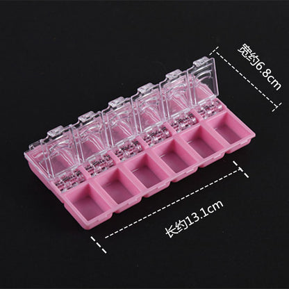 Transparent Nail Art Storage Box Jewelry Beads Gems False Tip Container Empty Nails Rhinestones Holder Case Organizer - StorageandmoreStorage