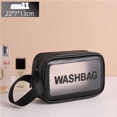 Women Portable Travel Wash Bag Female Transparent Waterproof Makeup Storage Pouch Large Capacity Cosmetic Organizer Beauty Case - StorageandmoreStorage