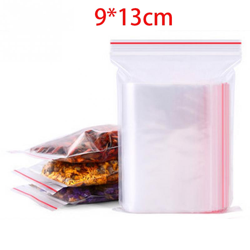 100/300/500Pcs/Pack Resealable Plastic Selaing Bags Clear Poly Reusable Bag Food Storage Reclosable Vacuum Fresh Organize Bag - StorageandmoreStorage