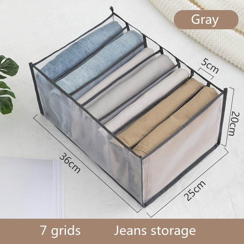 Jeans Bra Organizer Home Separated Dormitory Closet Organizer for Socks Underwear Scarves Storage Box Organizer Foldable Drawer - StorageandmoreStorage