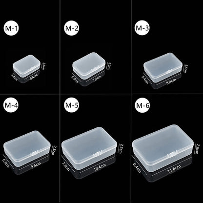 Mini Boxes Rectangle Clear Plastic Jewelry Storage Case Container Packaging Box for Earrings Rings Beads Collecting Small Items - StorageandmoreStorage