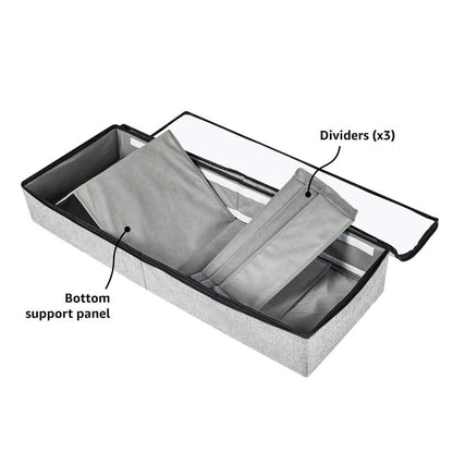 Under Bed Shoe Storage Box Bedroom Organizer PVC Waterproof Shoe Storage Bag Underbed Storage Solution Travel Boot Storage Bag - StorageandmoreStorage