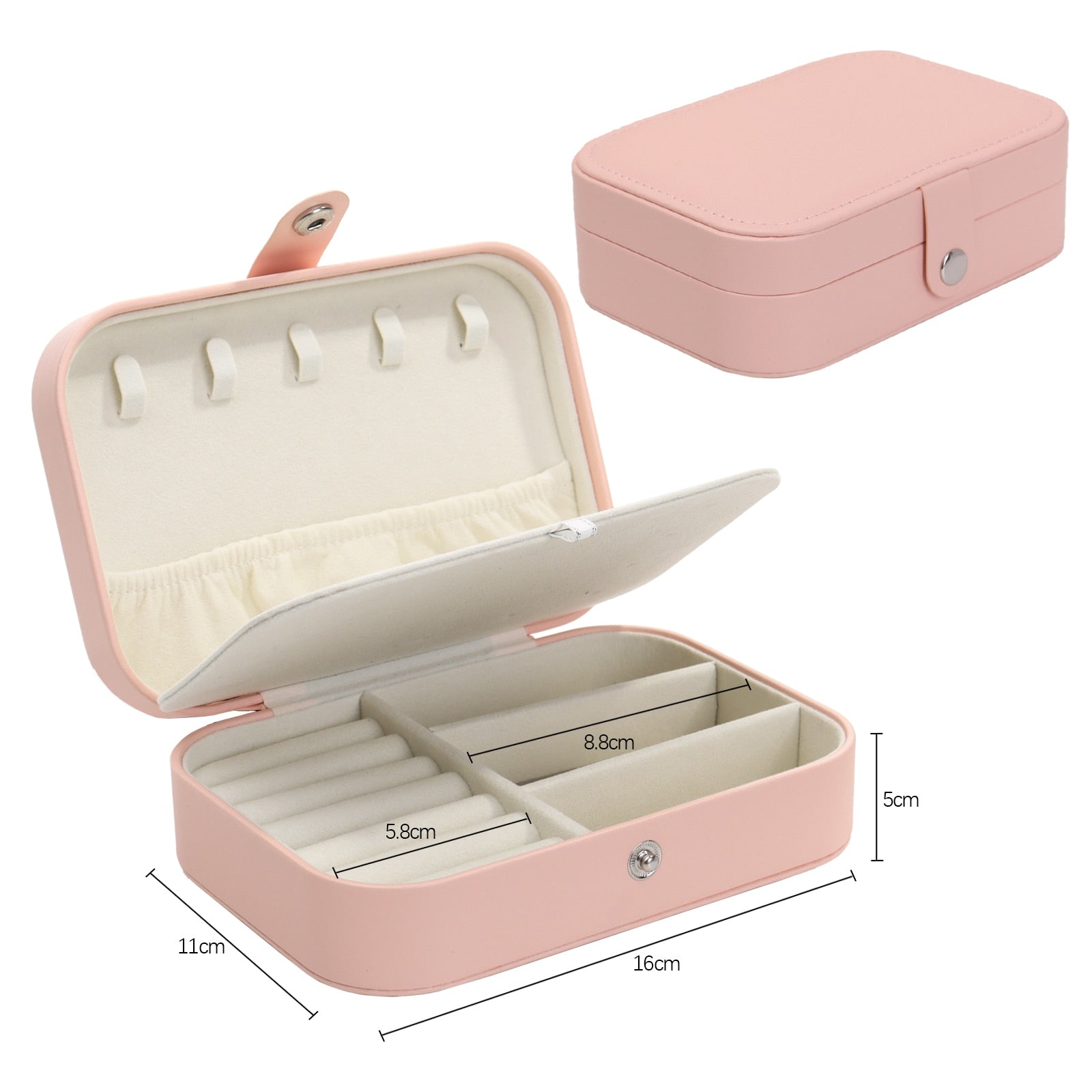 Portable Jewelry Box Jewelry Organizer Display Travel Jewelry  Boxes Leather Storage Jewelry Organized Display - StorageandmoreStorage