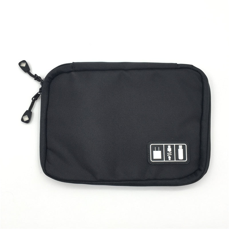 Cable Organizer Storage Bag System Kit Case USB Data Cable Earphone Wire Pen Power Bank SD Card Digital Gadget Device Travel Bag - StorageandmoreStorage