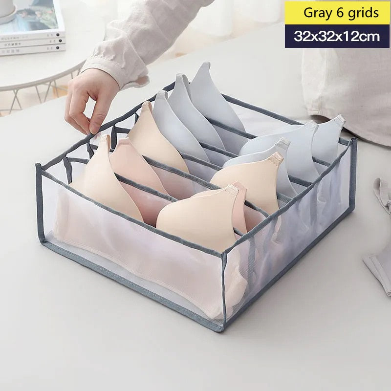 Jeans Bra Organizer Home Separated Dormitory Closet Organizer for Socks Underwear Scarves Storage Box Organizer Foldable Drawer - StorageandmoreStorage