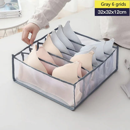 Jeans Bra Organizer Home Separated Dormitory Closet Organizer for Socks Underwear Scarves Storage Box Organizer Foldable Drawer - StorageandmoreStorage