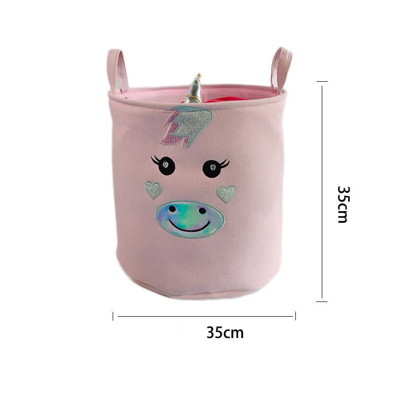 Foldable Storage Basket Cartoon Dinosa Kids Toys Canvas Storage Basket Dirty Clothes Laundry Container Barrel Home Organizer - StorageandmoreStorage