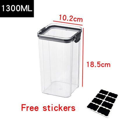 Food Storage Containers Kitchen Storage Organization Kitchen Storage Box Jars Ducts Storage for Kitchen PET Food Storage Box Lid - StorageandmoreStorage