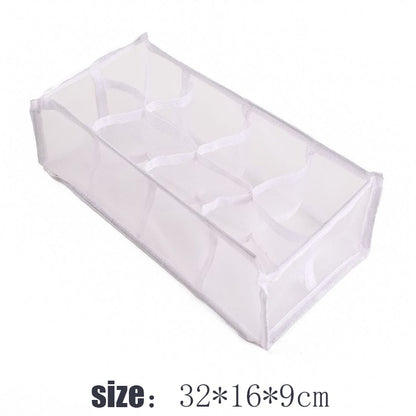 Underwear Socks Shorts Compartment Storage Box Closet Organizer Drawer Mesh Separation Dormitory Storage box Washable Organizer - StorageandmoreStorage