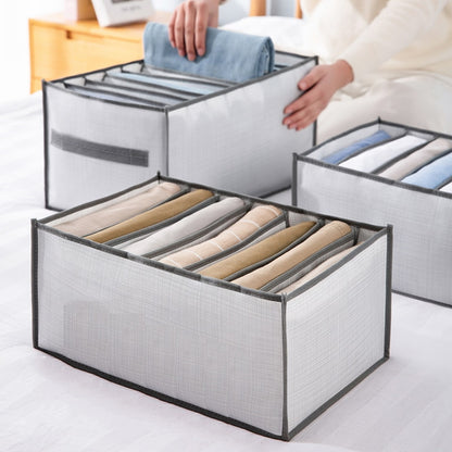 Jeans storage boxes Closet organizer drawer divider boxes Foldable Underwear bra organizers Wardrobe pants T-shirt storage box - StorageandmoreStorage