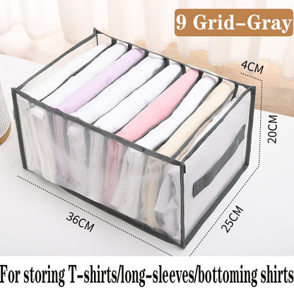 Jeans storage boxes Closet organizer drawer divider boxes Foldable Underwear bra organizers Wardrobe pants T-shirt storage box - StorageandmoreStorage