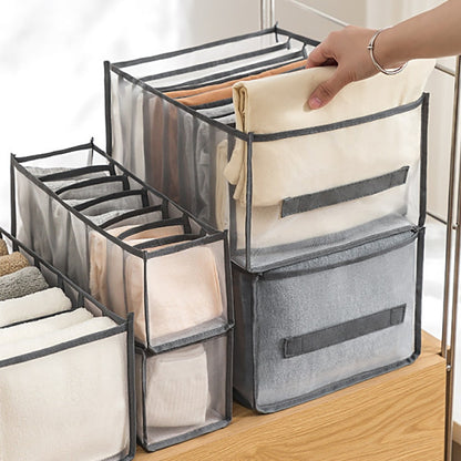 Wardrobe organizer Jeans storage boxes Closet Organizer Foldable Underwear Organizers Pants Storage Dividers Drawer Organizer - StorageandmoreStorage