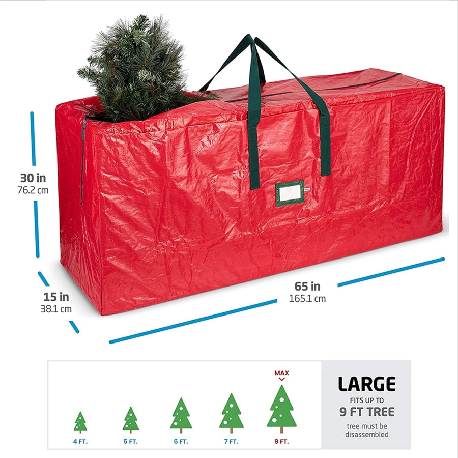 Large Christmas Tree Storage Bag For 9 ft Tall Holiday Artificial Disassembled Trees Round Premium Christmas Wreath Storage Bag - StorageandmoreStorage