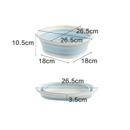 Plastic Folding Basins Portable Wash Basins Folding Laundry Tub Bathroom Kitchen AccessoriesTravel Folding Wash Basin Two Models - StorageandmoreStorage