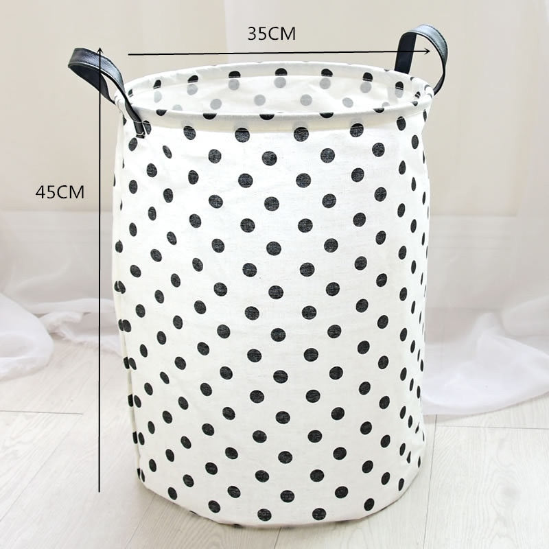 Foldable Laundry Basket for Dirty Clothes for Kids Baby Children Toys Canvas Wasmand Large Storage Hamper Office Home Organizer - StorageandmoreStorage