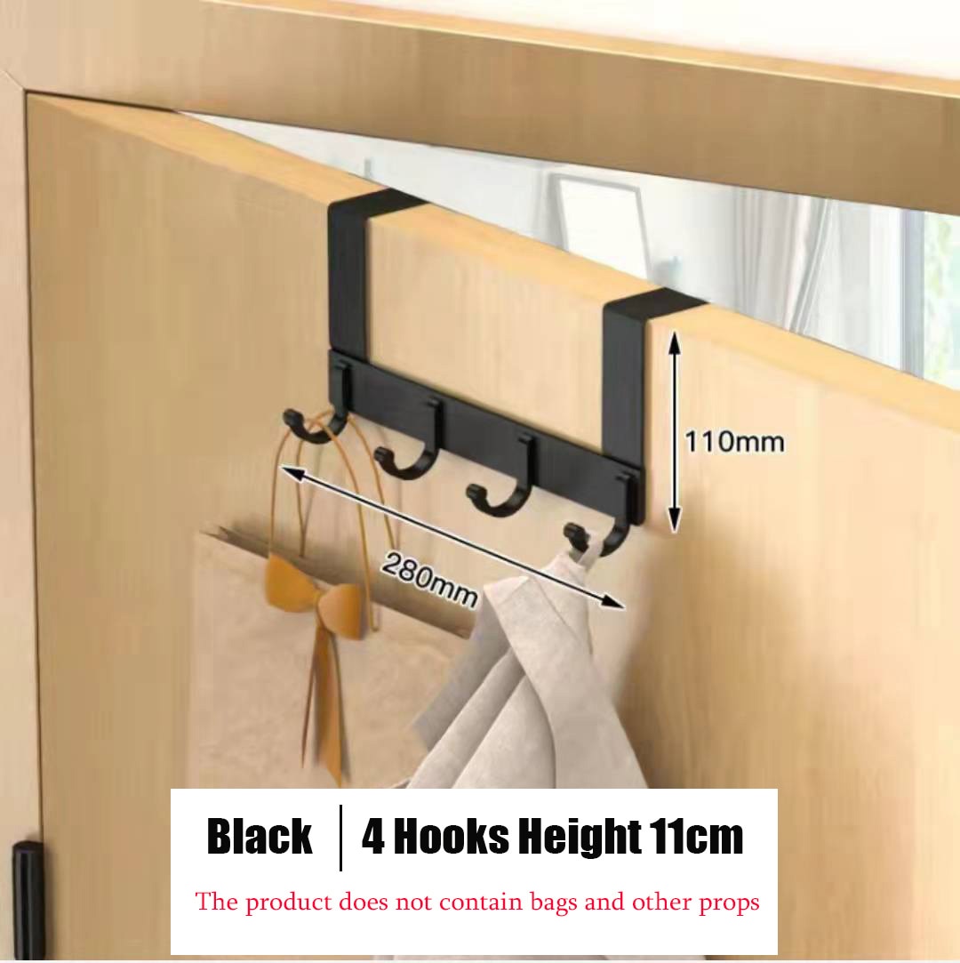 Hooks Over The Door Home Bathroom Organizer Rack Clothes Coat Hat Towel Hanger New Bathroom Kitchen Accessories Holder Door Hang - StorageandmoreStorage