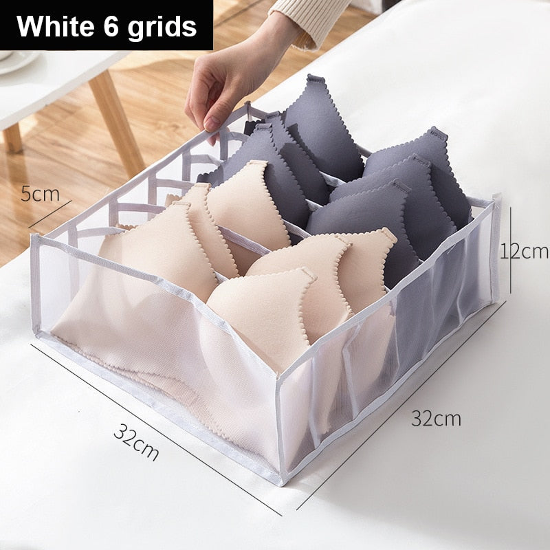 Drawer Closet Underwear Bra Organizer Divider Boxes for Underwear Scarves Socks Bra Foldable Wardrobe Clothes Storage Organizers - StorageandmoreStorage