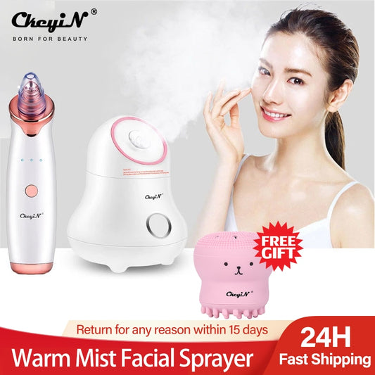 Nano Ionic Facial Steamer Lady Face Sprayer Personal Sauna Spa Steaming Tool Vacuum Suction Blackhead Remover Acne Extractor 31 - StorageandmoreStorage