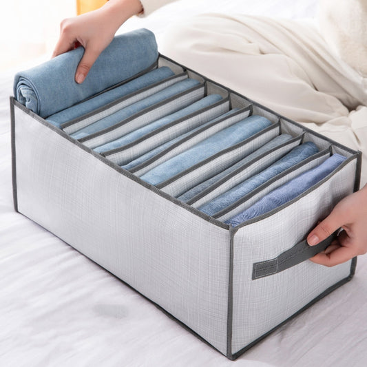 Jeans storage boxes Closet organizer drawer divider boxes Foldable Underwear bra organizers Wardrobe pants T-shirt storage box - StorageandmoreStorage