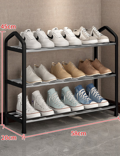 Shoe Rack Shoe Shelf 5/4/3/2 Layers Simple Dust-proof Storage Shoe Cabinet Multi-layer Assembly Door Dormitory Organizer Rack - StorageandmoreStorage