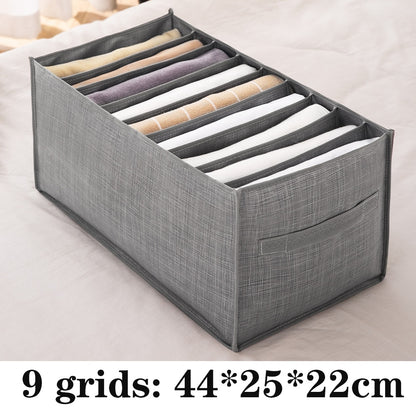 Jeans storage boxes Closet organizer drawer divider boxes Foldable Underwear bra organizers Wardrobe pants T-shirt storage box - StorageandmoreStorage