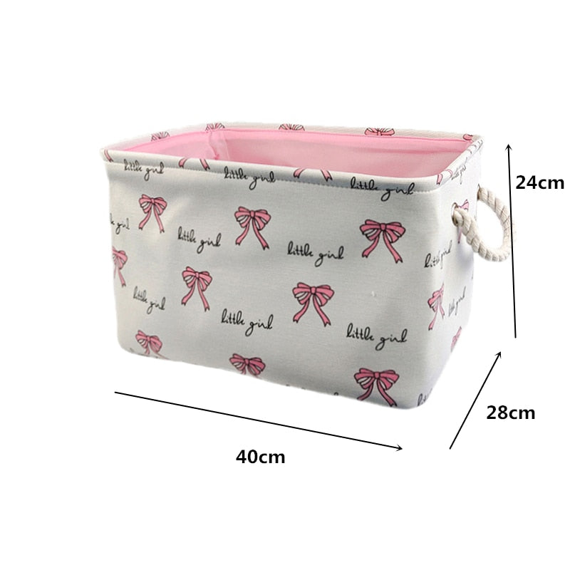 Pink Large Laundry Basket Round Dirty Clothes Toys Folding Bucket Anti-dust Big Storage Barrel Hamper - StorageandmoreStorage