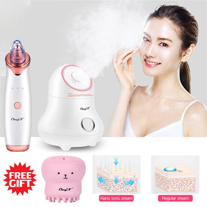 Nano Ionic Facial Steamer Lady Face Sprayer Personal Sauna Spa Steaming Tool Vacuum Suction Blackhead Remover Acne Extractor 31 - StorageandmoreStorage