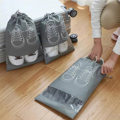 10/5pcs Shoes Storage Bags Closet Organizer Non-woven Travel Portable Bag Waterproof Pocket Clothing Classified Hanging Bag - StorageandmoreStorage