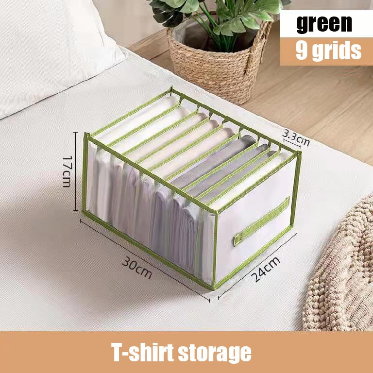 Wardrobe organizer Jeans storage boxes Closet Organizer Foldable Underwear Organizers Pants Storage Dividers Drawer Organizer - StorageandmoreStorage