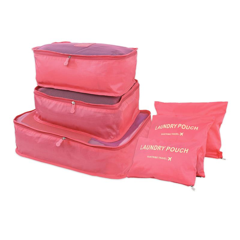 8/6/1 pieces Set Travel Organizer Storage Bags Suitcase Packing Set Storage Cases Portable Luggage Organizer Clothe Shoe Pouch - StorageandmoreStorage