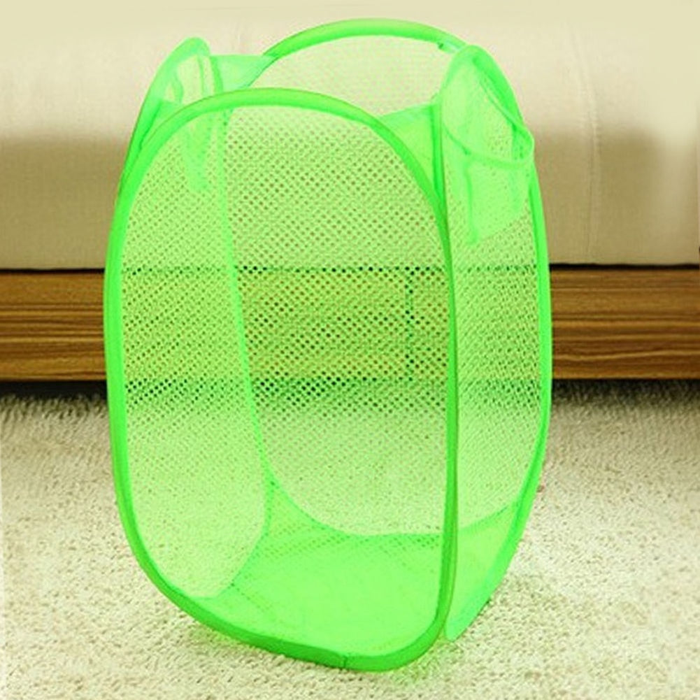 Laundry Bag Pop Up Mesh Washing Foldable Laundry Basket Bag Bin Hamper Storage - StorageandmoreStorage