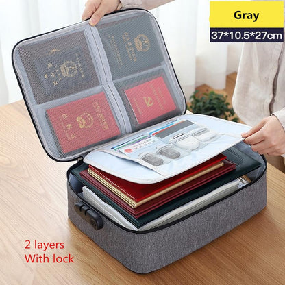 Document Storage Bag Organizer Desk Stationery Women Travel Files Card Folder Holder Tool Case Handbag Home Office Accessories - StorageandmoreStorage