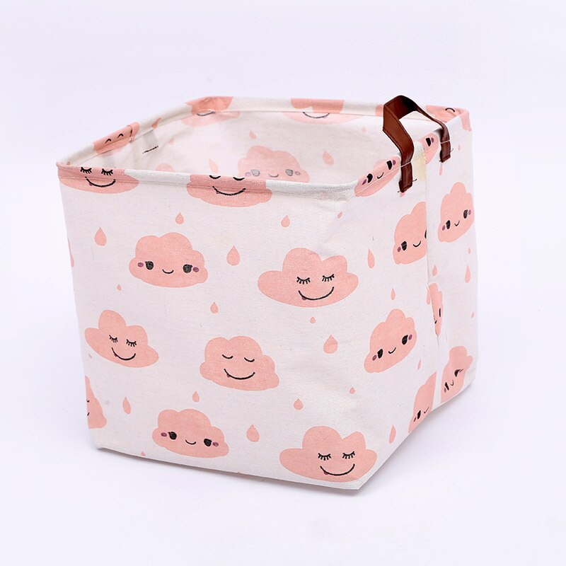 Cotton Linen Dirty Laundry Basket Foldable Round Waterproof Organizer Bucket Clothing Children Toy Large Capacity Storage Home - StorageandmoreStorage