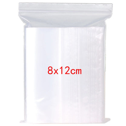 100/300/500Pcs/Pack Resealable Plastic Selaing Bags Clear Poly Reusable Bag Food Storage Reclosable Vacuum Fresh Organize Bag - StorageandmoreStorage