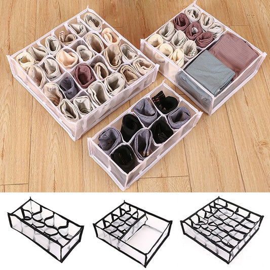 Foldable Drawer Storage Organizer Closet Divider Boxes for Underwear Socks Tie Wardrobe Clothes Storage Organizers Sets - StorageandmoreStorage