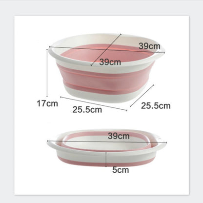 Plastic Folding Basins Portable Wash Basins Folding Laundry Tub Bathroom Kitchen AccessoriesTravel Folding Wash Basin Two Models - StorageandmoreStorage