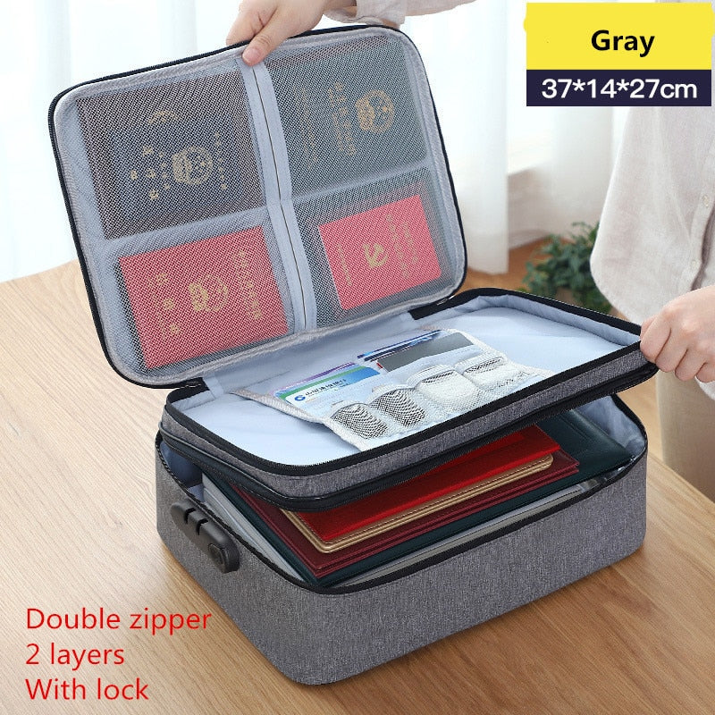 Document Storage Bag Organizer Desk Stationery Women Travel Files Card Folder Holder Tool Case Handbag Home Office Accessories - StorageandmoreStorage