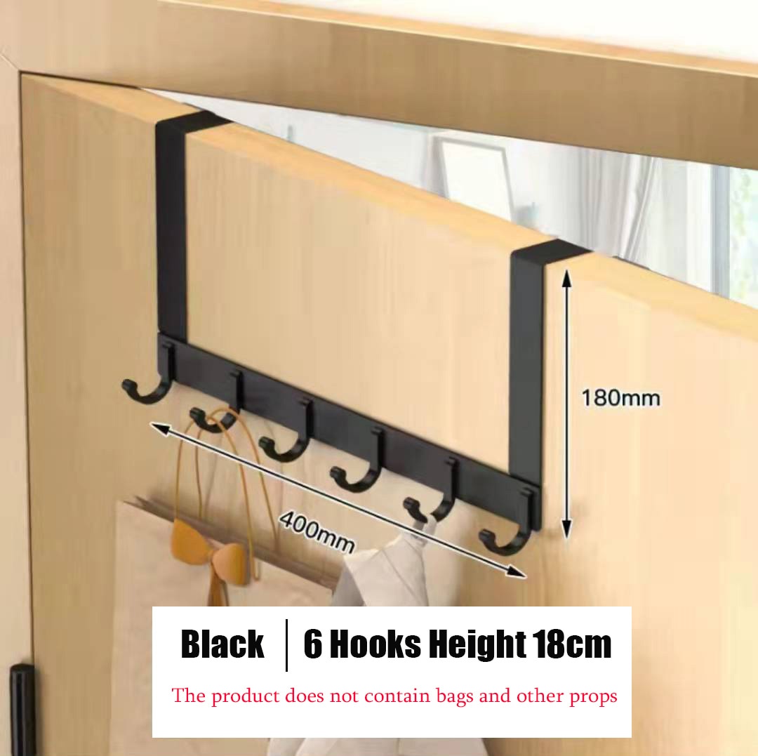 Hooks Over The Door Home Bathroom Organizer Rack Clothes Coat Hat Towel Hanger New Bathroom Kitchen Accessories Holder Door Hang - StorageandmoreStorage