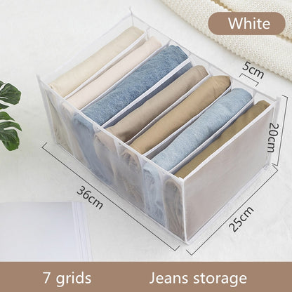 Jeans Bra Organizer Home Separated Dormitory Closet Organizer for Socks Underwear Scarves Storage Box Organizer Foldable Drawer - StorageandmoreStorage